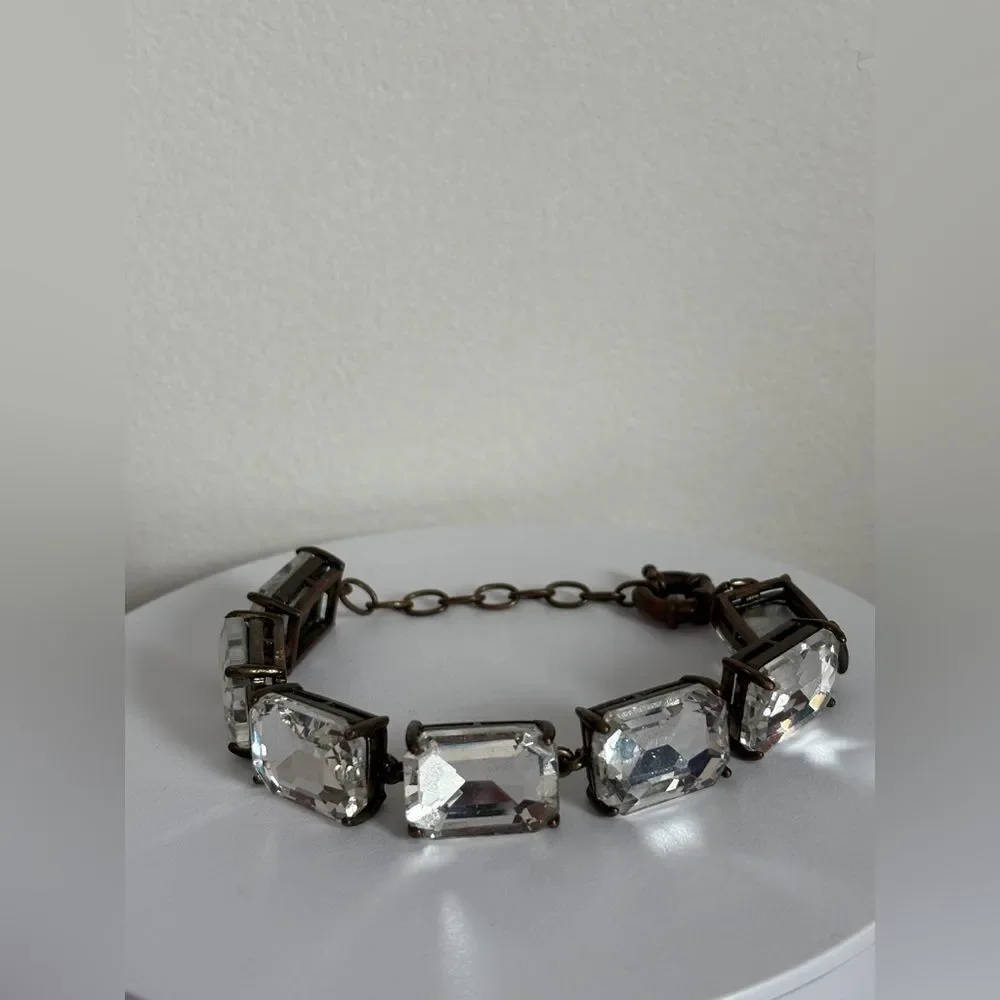Vintage-Inspired Rhinestone Bracelet